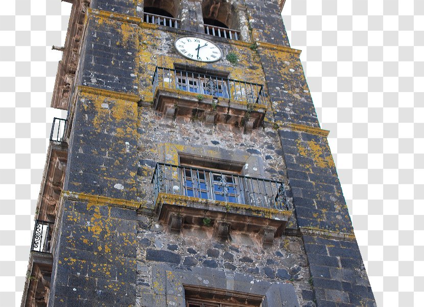 Stone Wall Building Facade Tower - Clock - Arch Transparent PNG