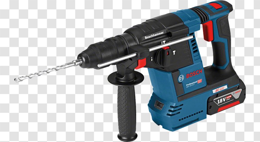 Hammer Drill Bosch GBH 18V-26 425W 4350bpm Lithium-Ion (Li-Ion) 3000g Cordless Rotary F Professional 3600g SDS Augers - Power Tools - Chuck Transparent PNG
