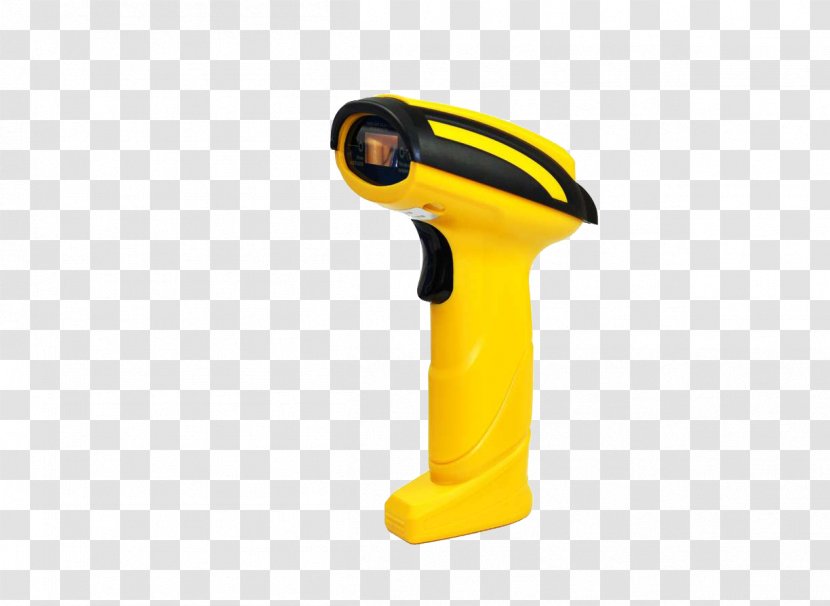 Yellow Angle Font - Deep Hand-held Hand Grip Scanner Transparent PNG