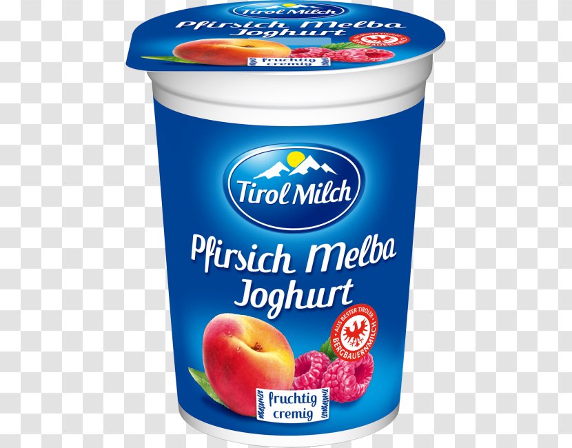 Milk Coffee Yoghurt Food Tirol Milch Reg.Gen.m.b.H - Flavor - Peach Yogurt Transparent PNG