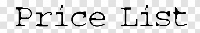 Logo Brand Line - Black And White - Price List Transparent PNG