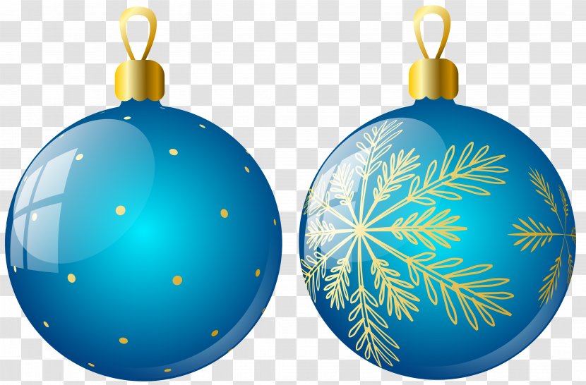 Christmas Ornament Decoration Clip Art - Tree - Transparent Two Blue Balls Ornaments Clipart Transparent PNG