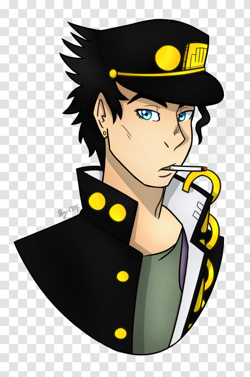 Character Fiction Clip Art - Yellow - Jotaro Kujo Transparent PNG