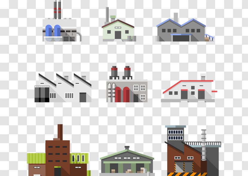 Factory Building Power Station Industry - Royaltyfree - Industrial Houses Transparent PNG