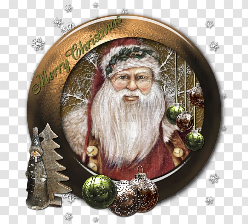 Santa Claus Christmas Ornament - Facial Hair Transparent PNG