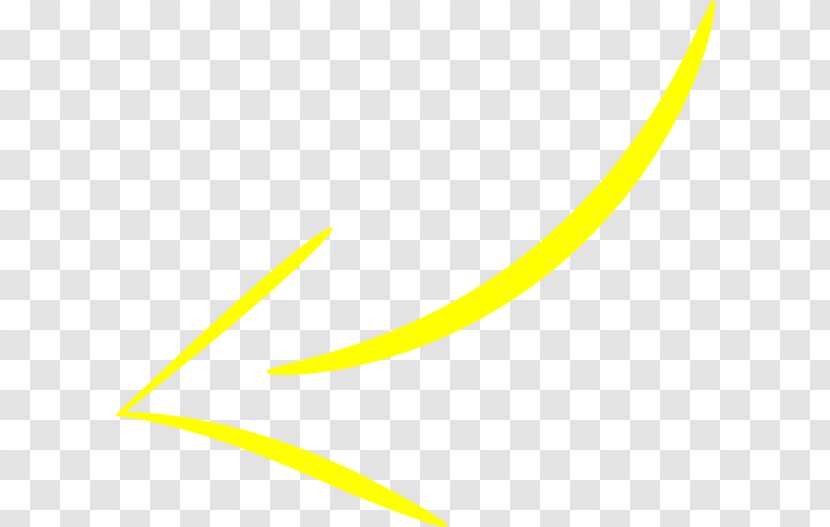 Arrow Curve Clip Art - Yellow Transparent PNG