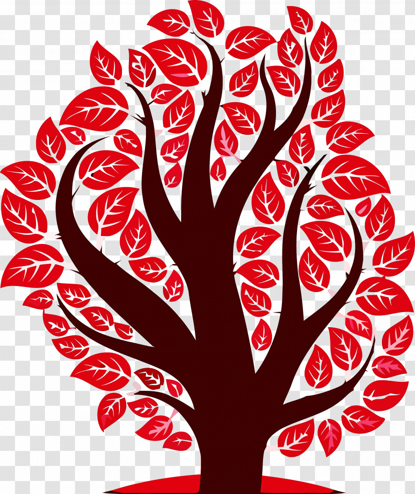 Red Leaf Plant Tree Flower Transparent PNG