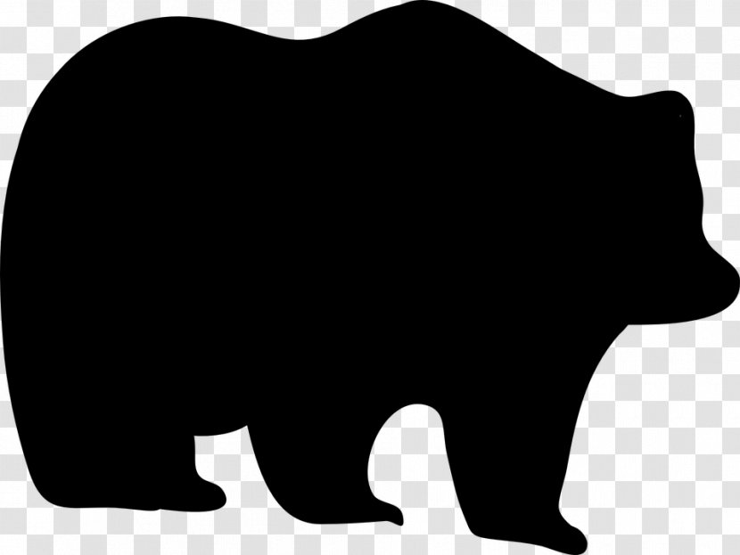 Bear Cartoon - Animal Figure - Blackandwhite Transparent PNG