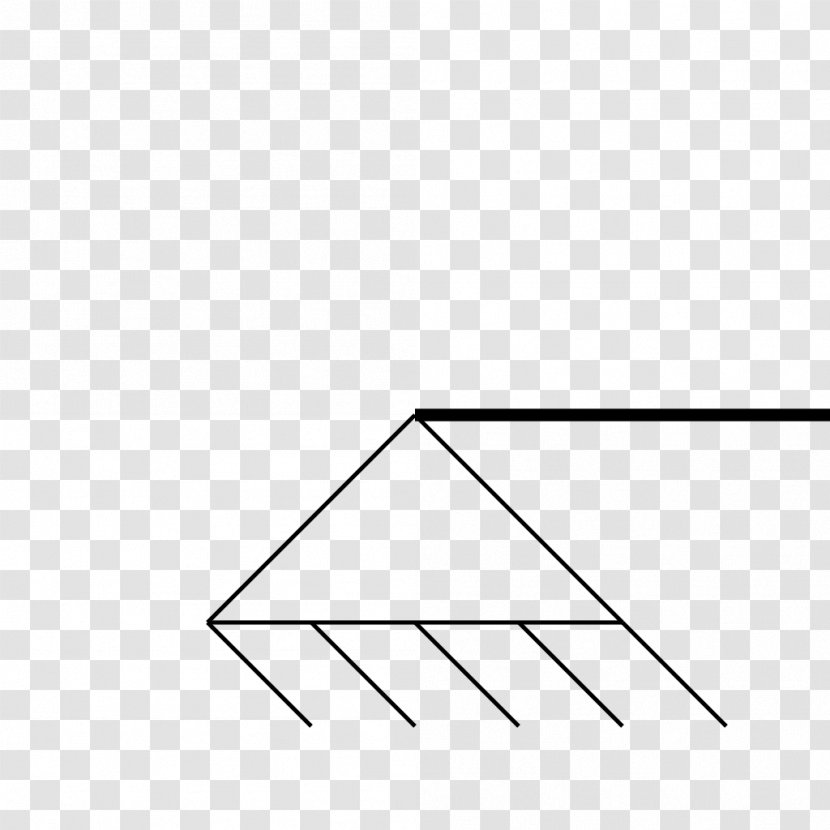 Triangle Point White Line Art Transparent PNG