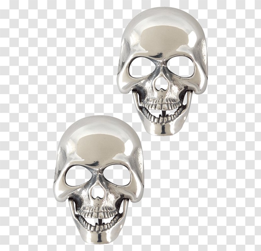 Earring Body Jewellery Skull Silver Transparent PNG