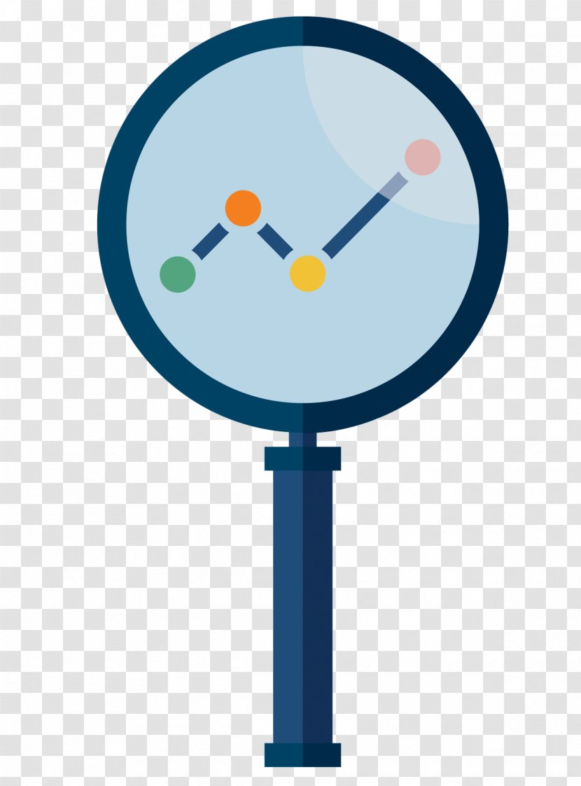 Euclidean Vector Magnifying Glass Chart Illustration - Royaltyfree - A Line Material PPT Transparent PNG