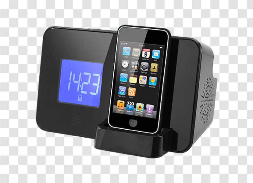 Oderonline Audiosonic CL1461 Radio Alarm Clock For IPod / IPhone Clocks Docking Station 6S Broadcasting - Gadget - Ipod Speakers Transparent PNG