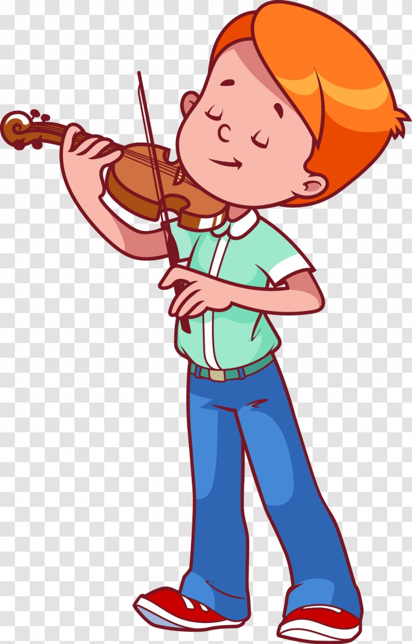 Violin Technique Clip Art - Cartoon - Children's Day Decorative Material Transparent PNG