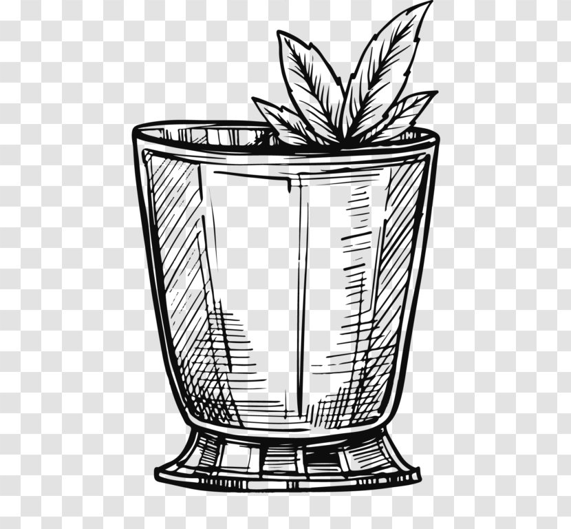Cocktail Fizzy Drinks Martini Drawing Alcoholic Drink - Monochrome Transparent PNG