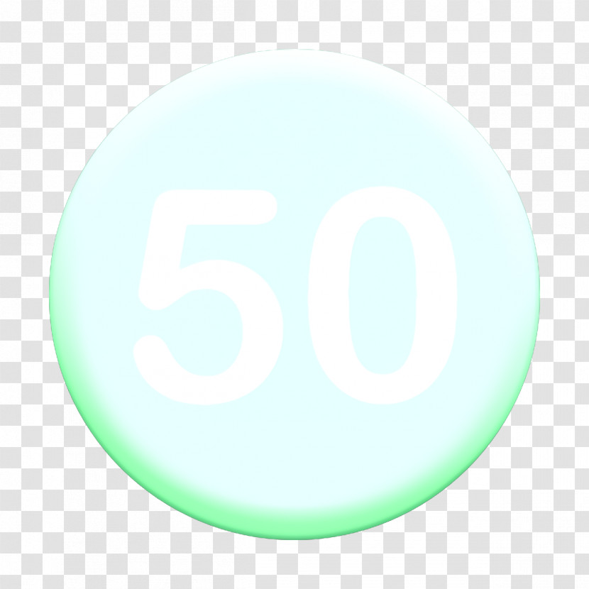 Fifty Icon Numbers Icon Transparent PNG