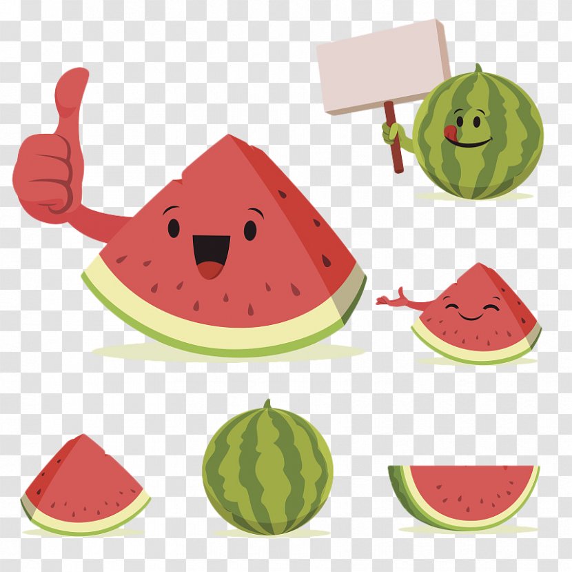 Watermelon Cartoon Illustration - Food - Expression Transparent PNG