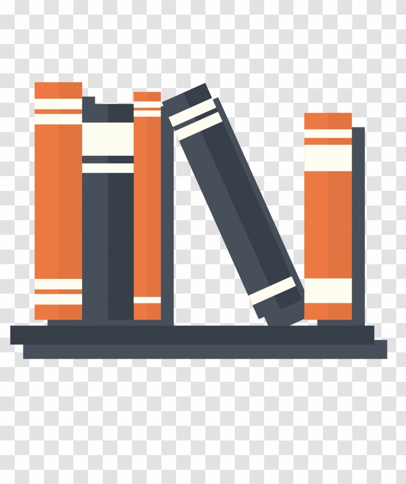 Bookcase Cartoon - Information - Books On A Bookshelf Transparent PNG