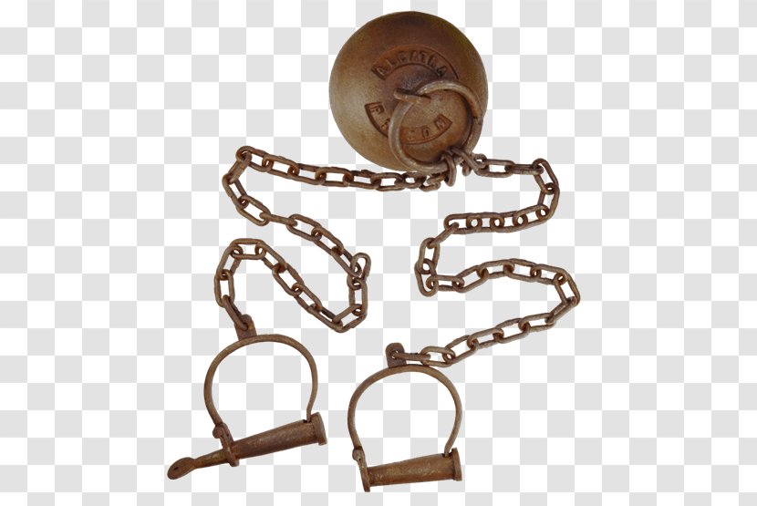 Alcatraz Federal Penitentiary Island Ball And Chain Prisoner - Handcuffs Transparent PNG