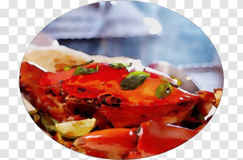 Food Dish Plate Cuisine Fish - Junk - Crab Transparent PNG