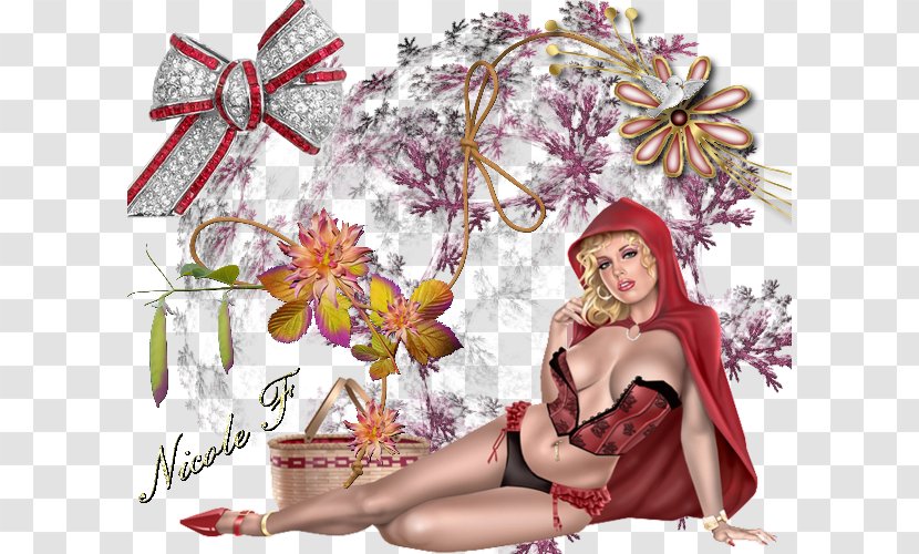 Little Red Riding Hood Art Flower Fairy - Conjugal Transparent PNG