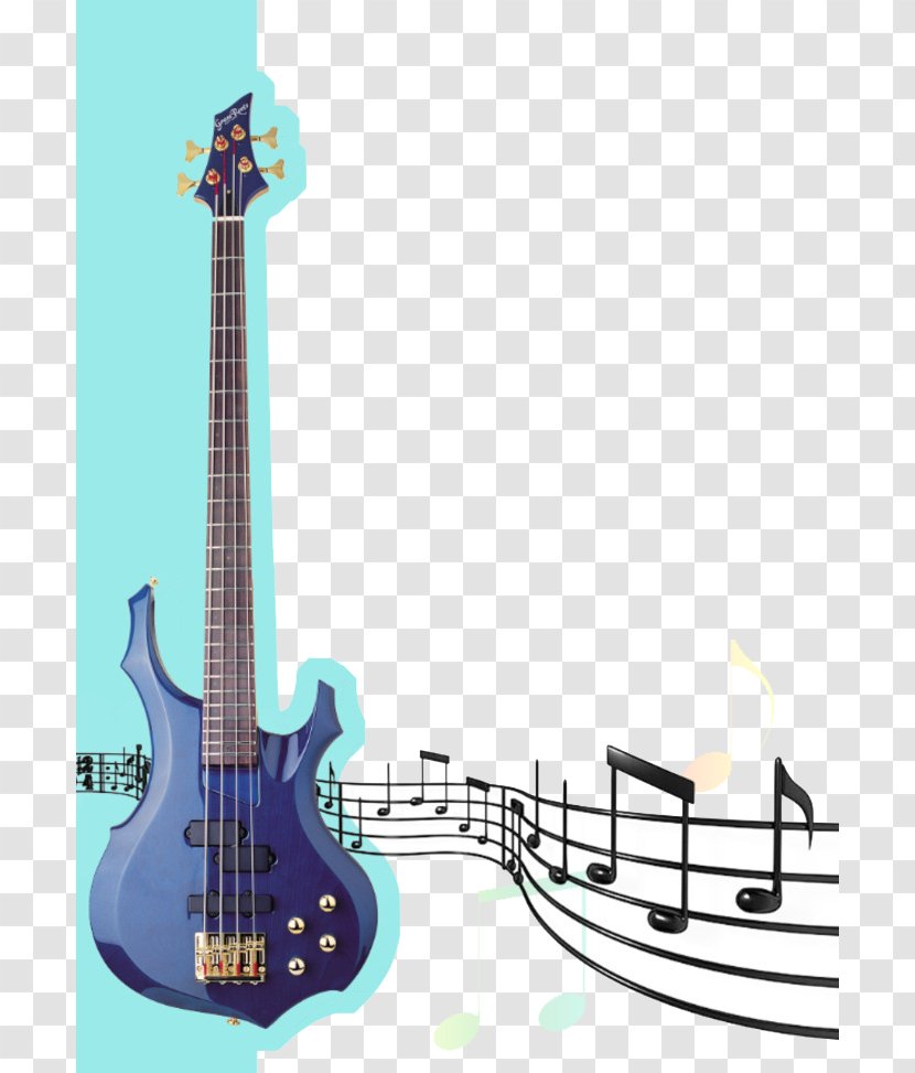 Bass Guitar Electric Musical Note - Heart - Material Transparent PNG