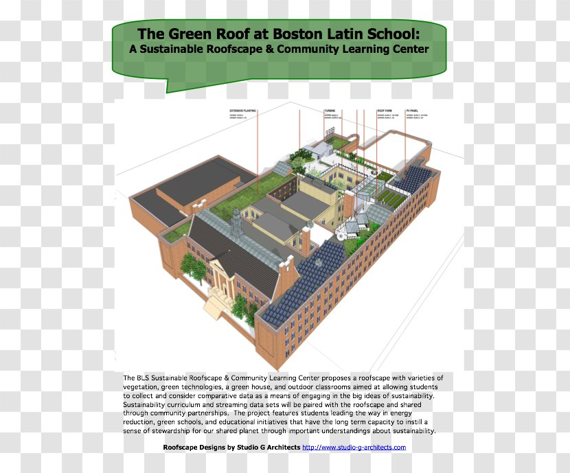 Green Roof Boston Latin School Classroom - Education Transparent PNG