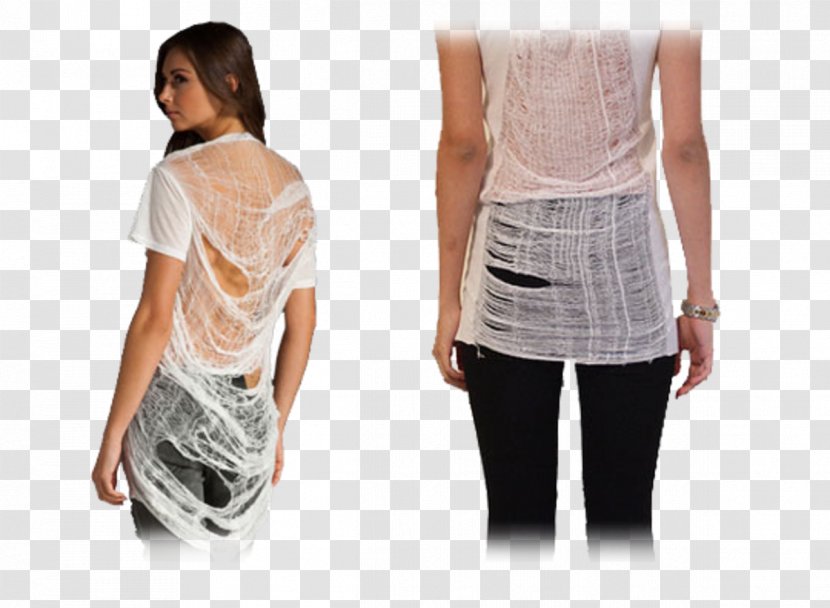 Fashion T-shirt Shoulder Sleeve Blouse - Clothing Transparent PNG
