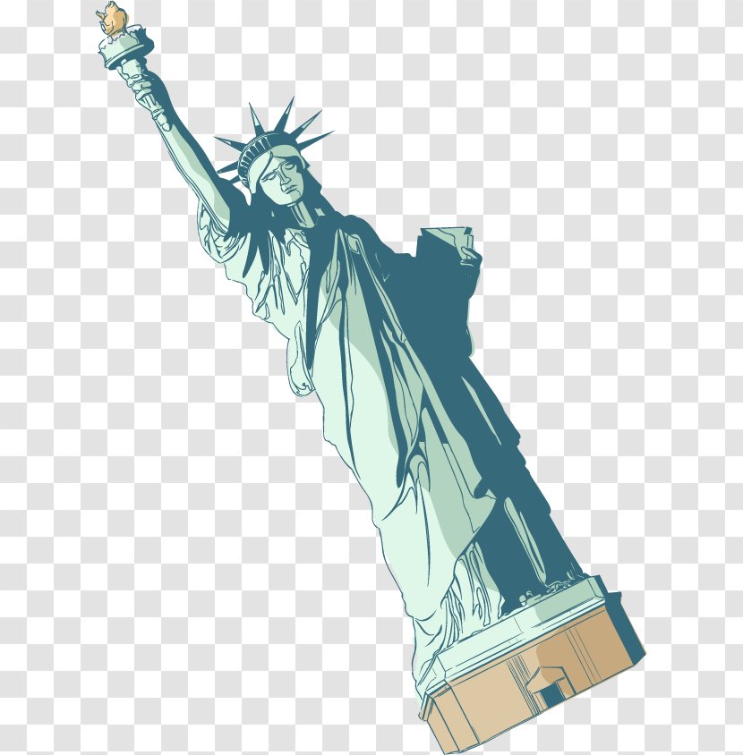Statue Of Liberty Cartoon - Silhouette Transparent PNG