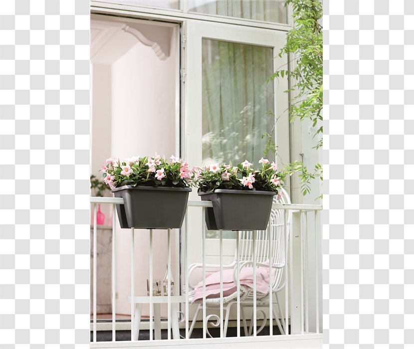 Balcony Deck Railing Terrace Living Room Flowerpot - Curtain Transparent PNG