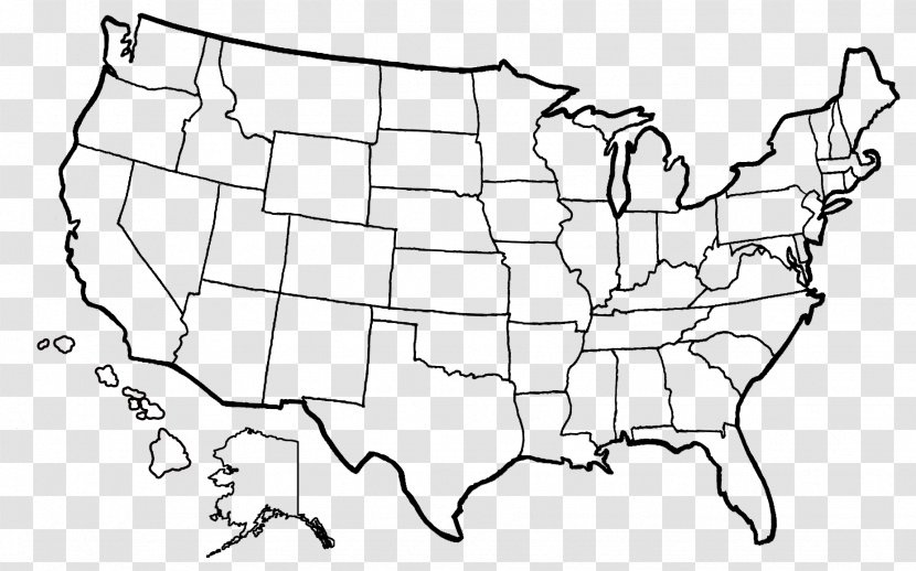 United States Blank Map Vector Clip Art - Flower Transparent PNG