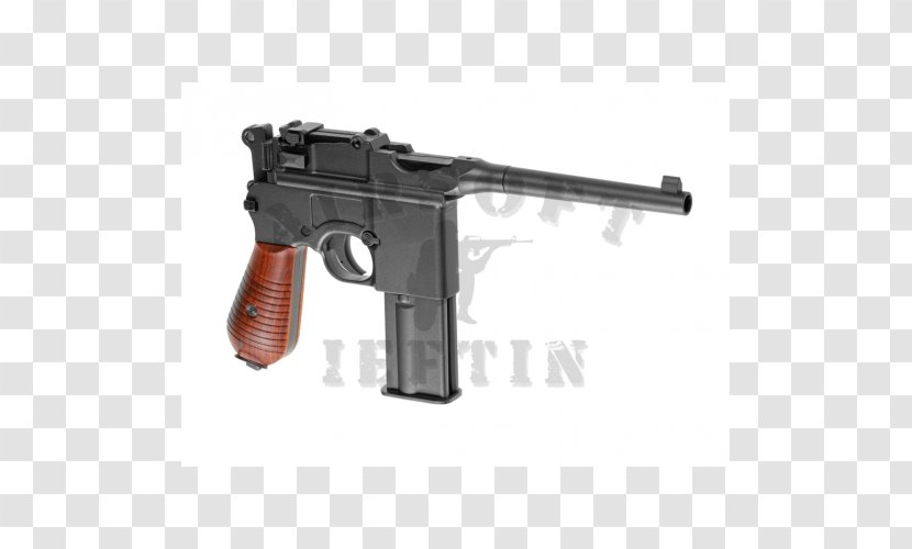 Trigger Airsoft Guns Mauser C96 Pistol - Air Gun - Weapon Transparent PNG