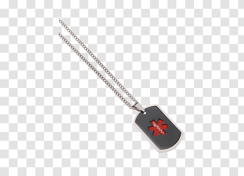 Locket Dog Tag Necklace Medical Identification Stainless Steel - Diabetes Alert Transparent PNG
