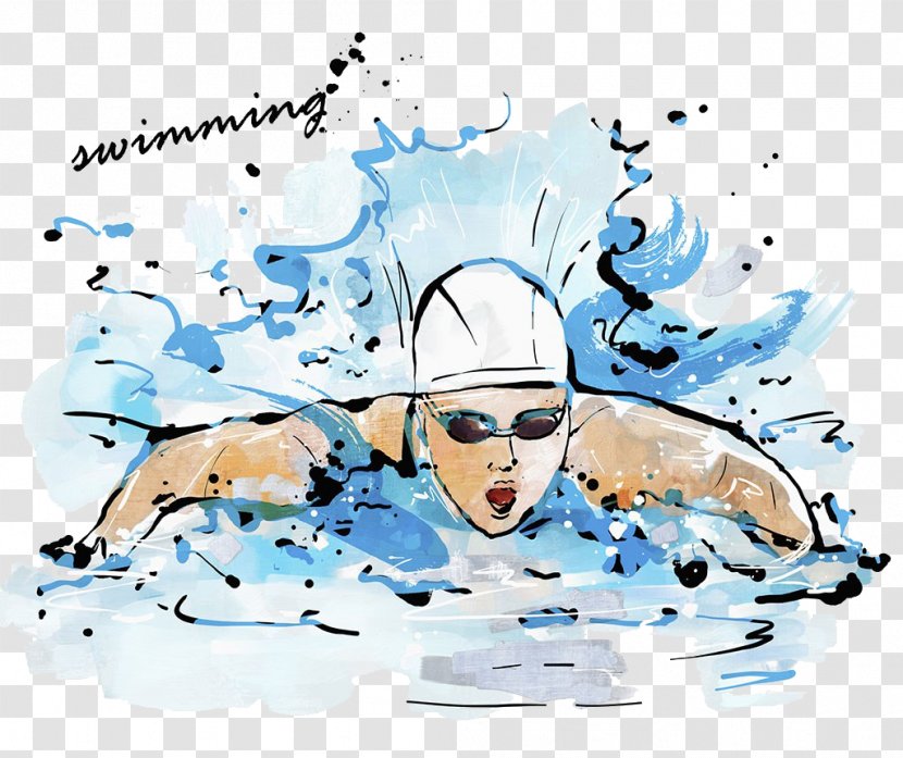 Drawing Swimming Hydrotherapy Illustration - Watercolor Transparent PNG