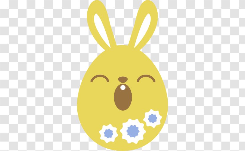 Easter Bunny Egg Emoji - Hare Transparent PNG
