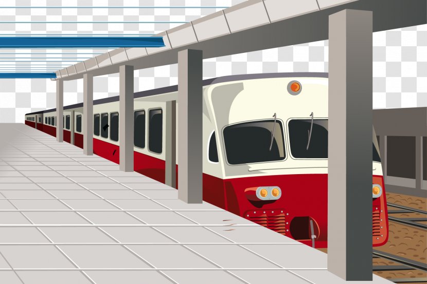 Rail Transport Train Station Rapid Transit Clip Art - Rolling Stock - Vector Transparent PNG