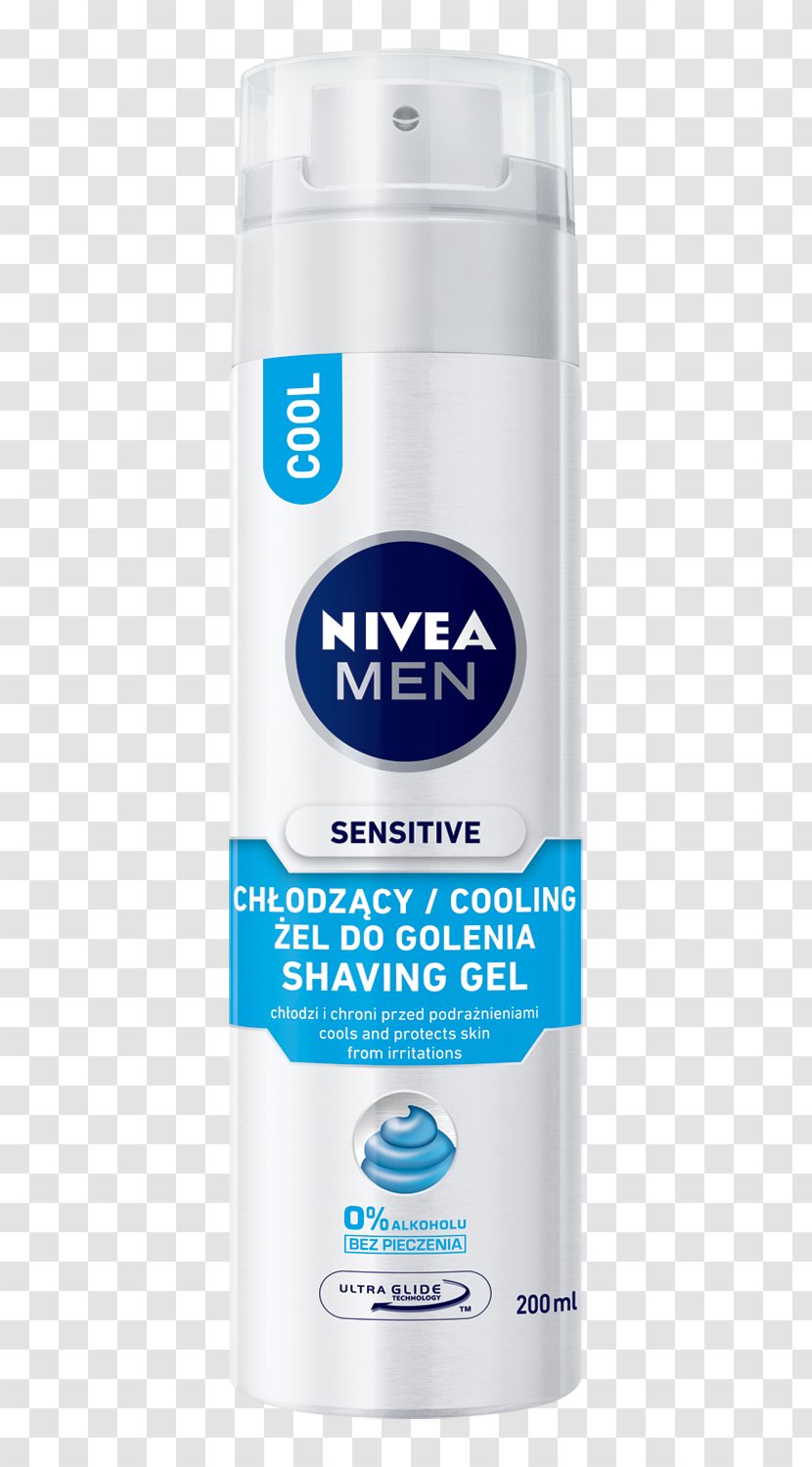 Liquid NIVEA MEN Sensitive Moisturiser Shaving Cream Gel - Water - Foam Transparent PNG