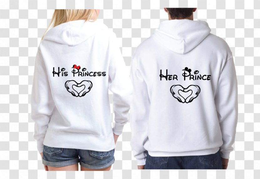 Hoodie T-shirt Mickey Mouse Minnie Princess - Heart-shaped Bride And Groom Wedding Shoots Transparent PNG