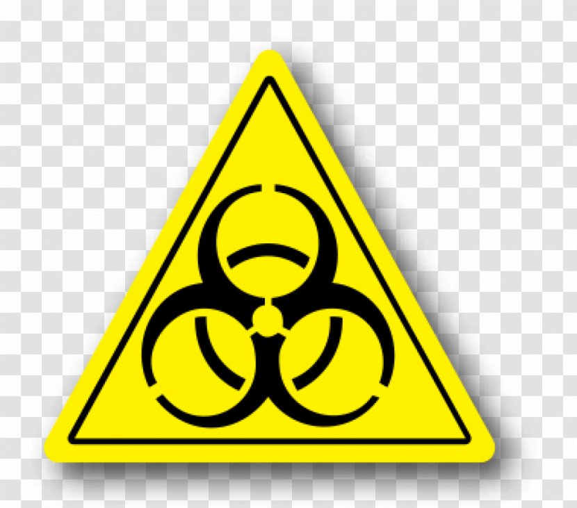 Biological Hazard Symbol Sign - Area - Yellow Triangle Transparent PNG