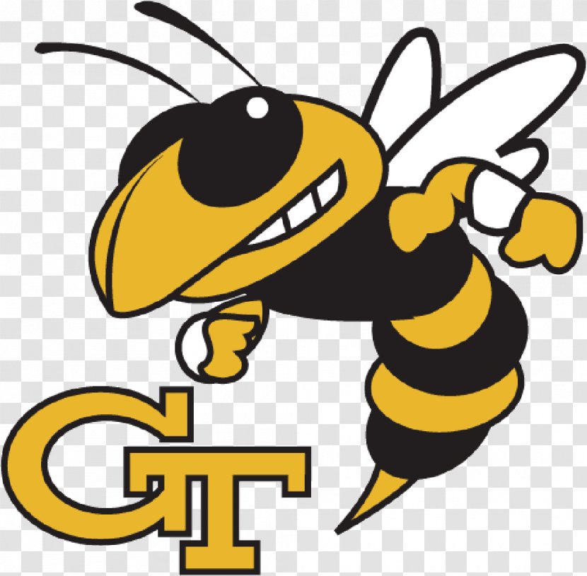 Georgia Institute Of Technology Tech Yellow Jackets Football Women's Basketball Buzz Yellowjacket - American Transparent PNG