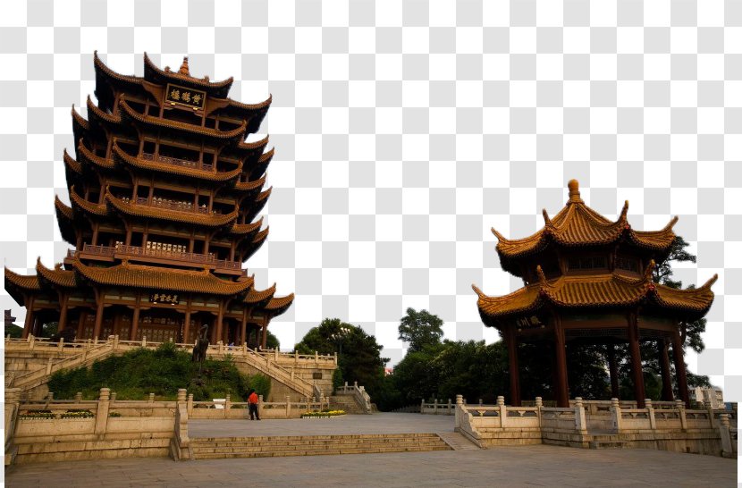 Yellow Crane Tower Wuhan Four Great Towers Of China Stock Photography - Square Transparent PNG