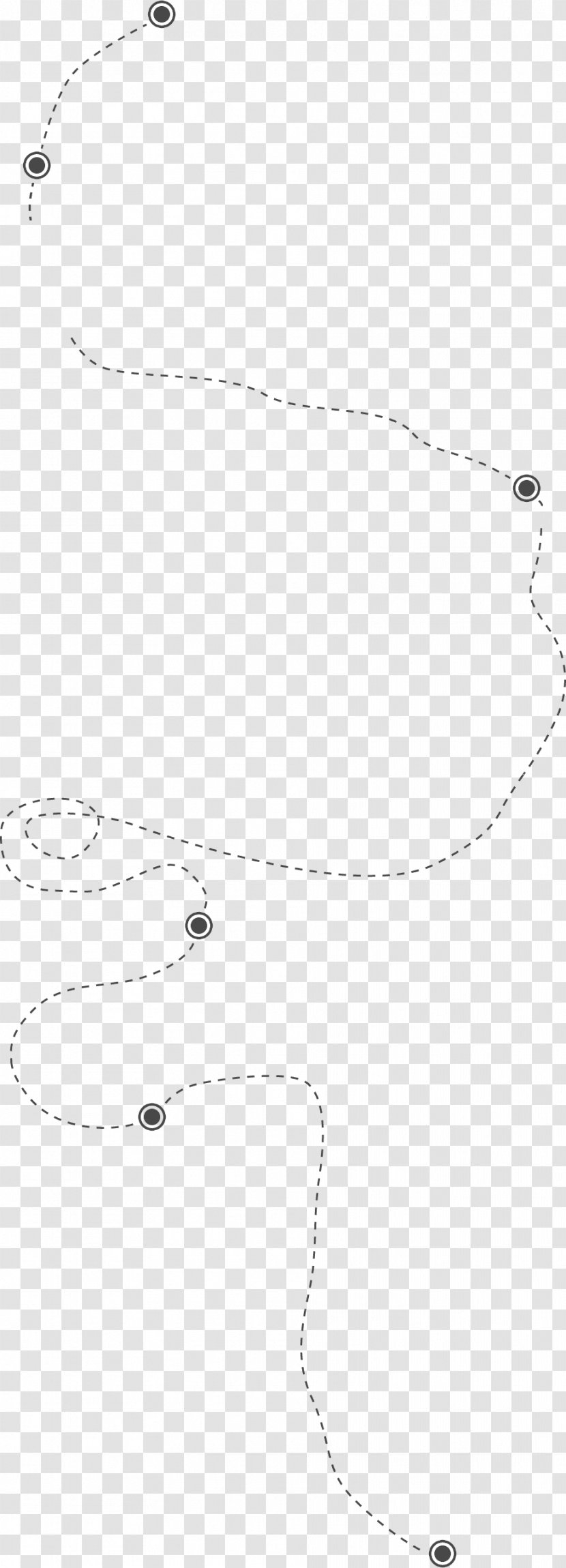 Black And White Monochrome Photography Drawing - Dotted Line Transparent PNG