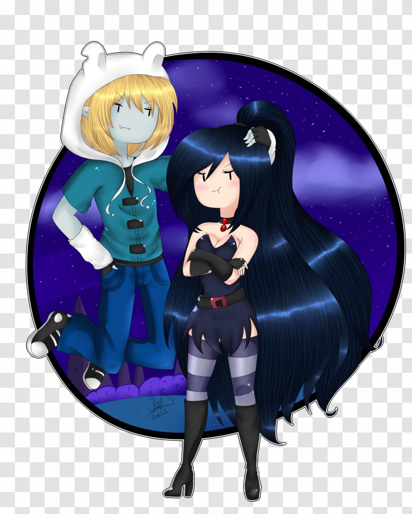 Marceline The Vampire Queen Finn Human Ice King Drawing Fandom - Electric Blue Transparent PNG