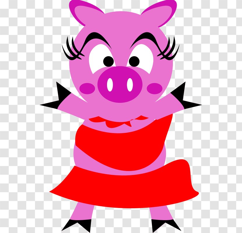 Wild Boar Porky Pig Clip Art - Le Cochon Danseur - Dividing Clipart Transparent PNG
