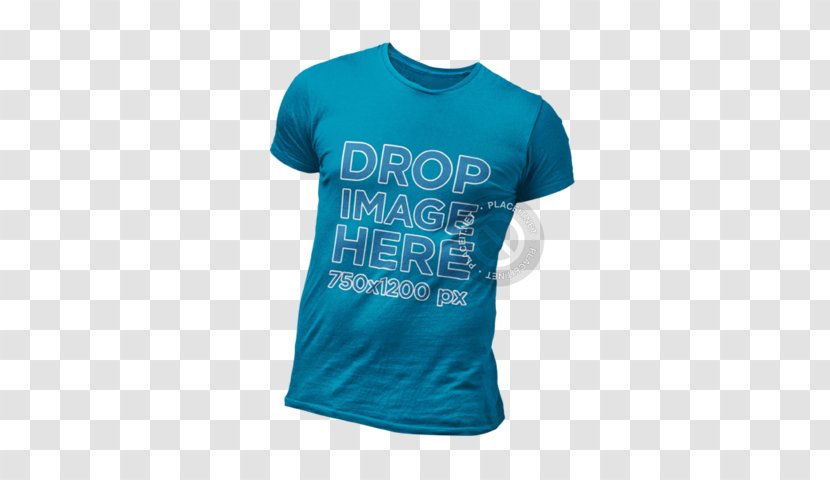 T-shirt Sleeve Turquoise Font - Aqua - Mockup Transparent PNG