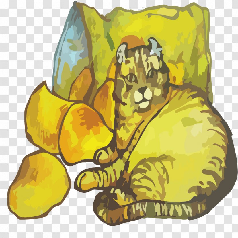 Cat Tiger Download Illustration - Organism - Cats And Potato Chips Transparent PNG