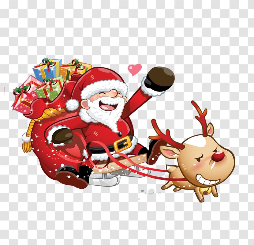 Amazon.com Gift Illustration - Amazoncom - Christmas Santa Grandfather Presents Gifts Transparent PNG