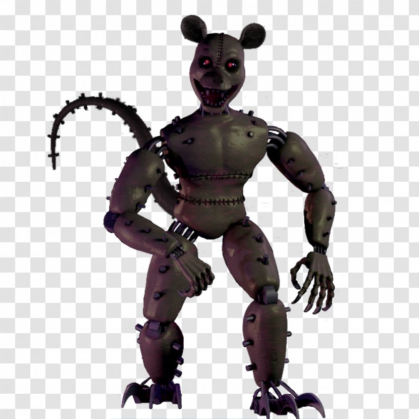 Five Nights At Freddy's 2 3 Monstercat Game - Action Figure - Rat Transparent PNG