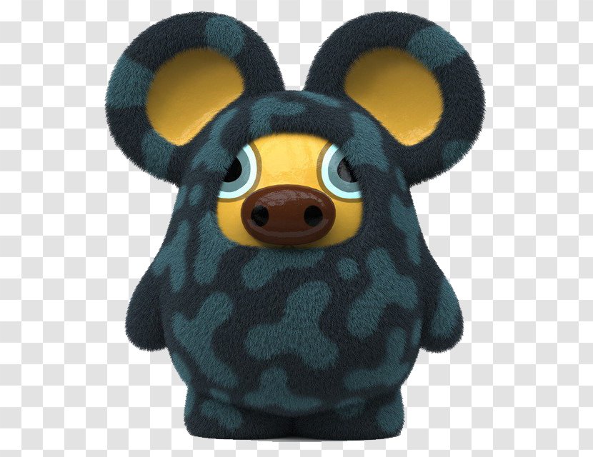 Designer Toy Artist Character - Kavaii - Dark Blue Cartoon Characters Pig Nose Transparent PNG