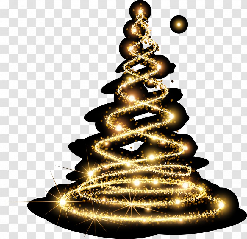 Christmas Tree Ornament Fir Spruce - Curve Star Effect Element Transparent PNG