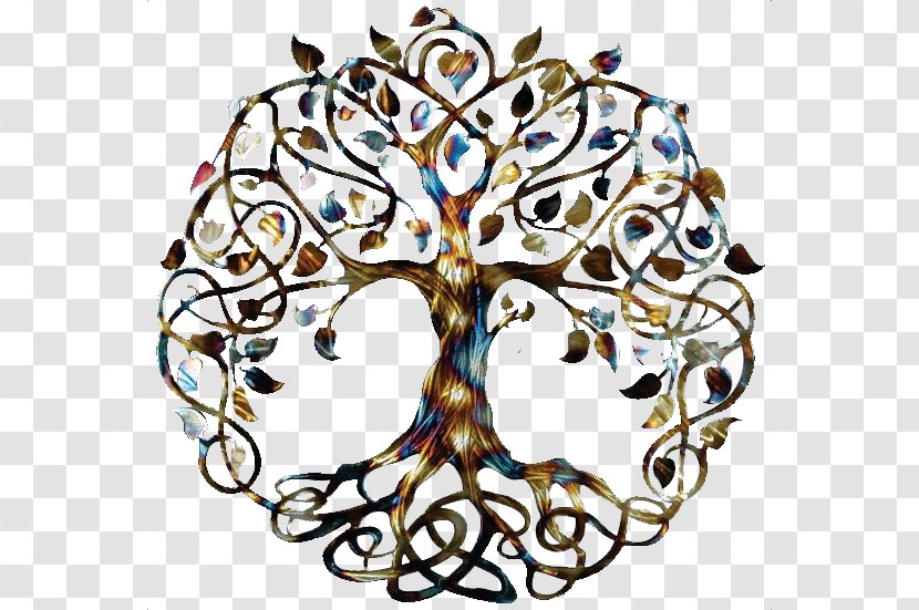 Colored Leaves Tree - Tile - Celtic Sacred Trees Transparent PNG